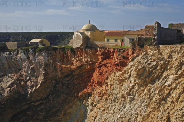 Remains of the Franciscan monastery between Sagres and Cabo de Sao Vicente, Algarve, Portugal