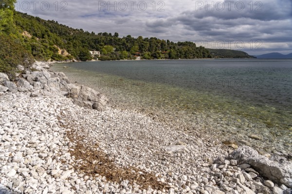 Beach near Dafni on the island of Euboea or Evia, Greece