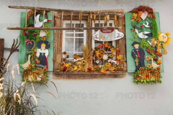 Decoration on a house wall in Riquewihr, Alsace