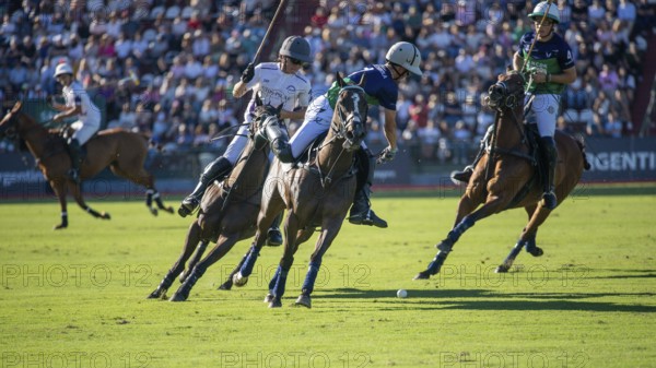Scene at the 132nd Argentinean Open Polo Championship (Spanish 132nd Abierto Argentino de Polo de Palermo) in the Polo Stadium playing between La Natividad La Dolfina and Sol de Agosto in Buenos Aires, Argentina