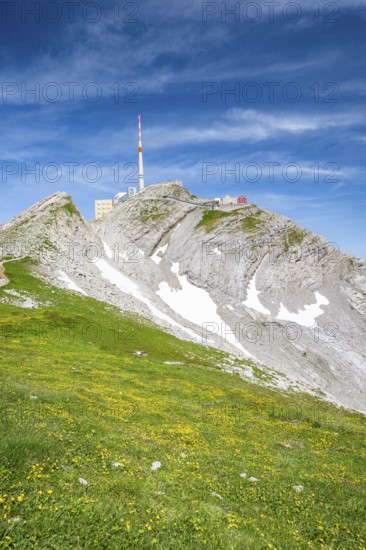 Summit of Säntis, Alpstein, Appenzell, Switzerland