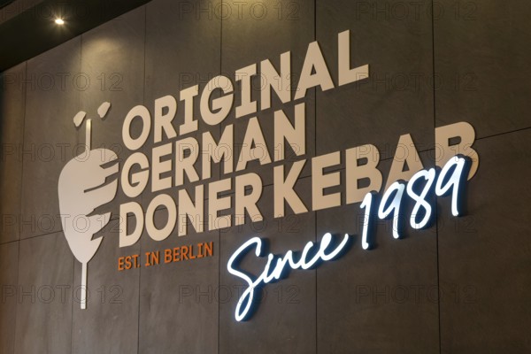 Inside GDK German Doner Kebab takeaway restaurant, Exeter, Devon, England, UK established Berlin 1989