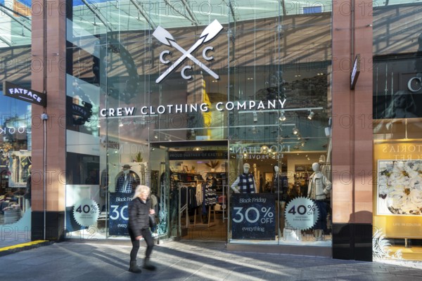 Crew Clothing Company shop store, city centre shopping area, Princesshay, Exeter, Devon, England, UK