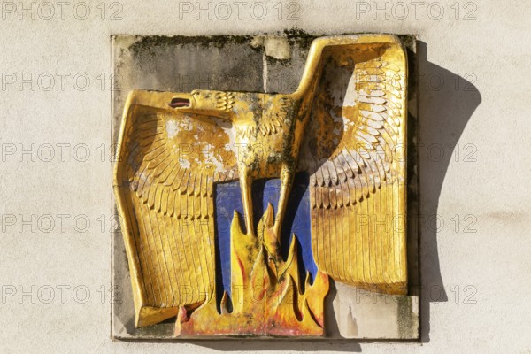 The Exeter Phoenix artwork 1957 city centre, Princesshay, Exeter, Devon, England, UK