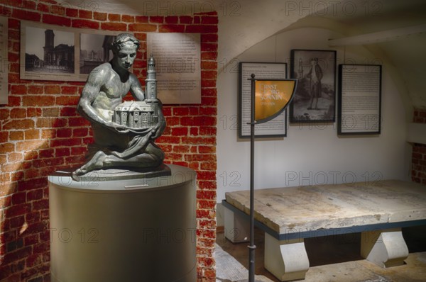 Interior photo, hall of honor for architect Ernst Georg Sonnin, crypt, main evangelical church of St. Michaelis, Michel for short, Free and Hanseatic City of Hamburg, Germany