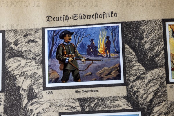 German colonies. Campfire romance, German Southwest Africa. An anthology published by Cigaretten-Bilderdienst Dresden from 1936. Germany