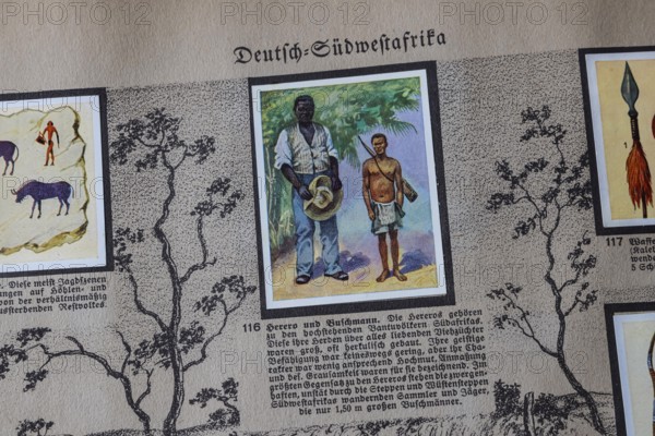 German colonies. German Southwest Africa. Herero and Buschmann. An anthology published by Cigaretten-Bilderdienst Dresden from 1936. Germany