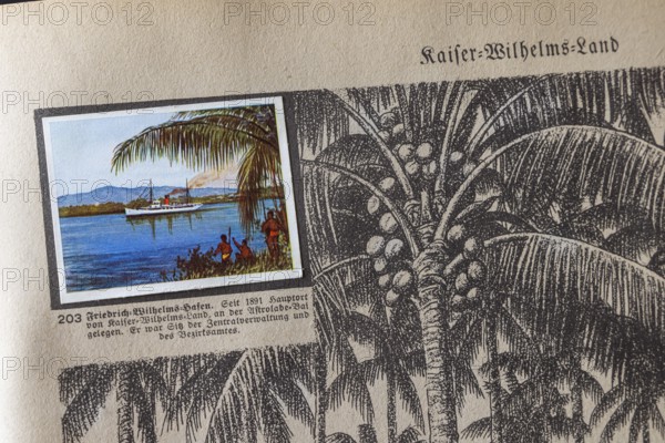 German colonies. Kaiser-Wilhelms-Land. Friedrich-Wilhelms-Hafen. An anthology published by Cigaretten-Bilderdienst Dresden from 1936. Germany