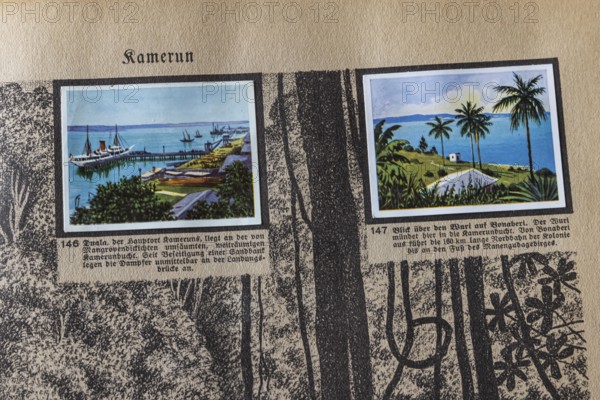 German colonies. Cameroon Port of Douala, Douala. German Southwest Africa. An anthology published by Cigaretten-Bilderdienst Dresden from 1936. Germany
