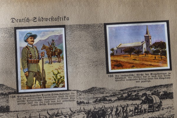 German colonies. German Southwest Africa. Windhoek church. An anthology published by Cigaretten-Bilderdienst Dresden from 1936. Germany