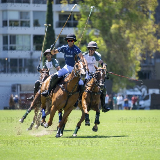 Scene at the 132nd Argentinean Open Polo Championship (Spanish 132nd Abierto Argentino de Polo de Palermo) in the Polo Stadium playing between La Hache Cria y Polo and La Dolfina 2 in Buenos Aires, Argentina