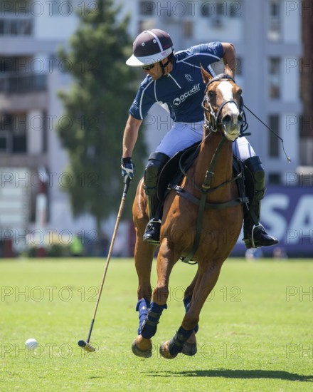 Portrait of polo player Mariano Gonzalez from Team La Dolfina 2 at the 132nd Argentine Open Polo Championship (Spanish 132nd Abierto Argentino de Polo de Palermo) at the Polo Stadium in Buenos Aires, Argentina