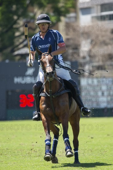 Portrait of polo player Isidro Strada from the La Dolfina 2 team at the 132nd Argentine Open Polo Championship (Spanish 132nd Abierto Argentino de Polo de Palermo) at the Polo Stadium in Buenos Aires, Argentina