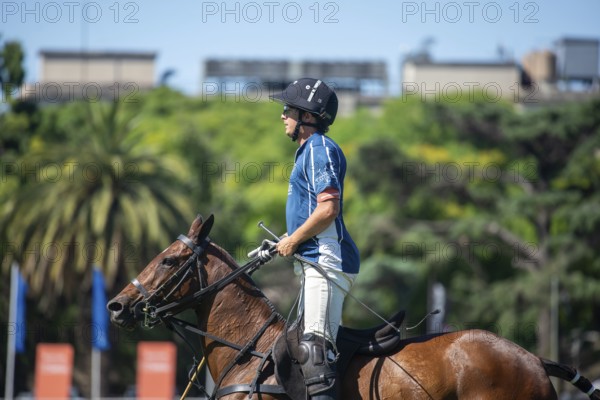 Portrait of polo player Isidro Strada from the La Dolfina 2 team at the 132nd Argentine Open Polo Championship (Spanish 132nd Abierto Argentino de Polo de Palermo) at the Polo Stadium in Buenos Aires, Argentina