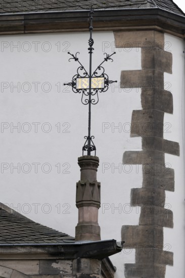 Year of wrought iron tower, Schulstraße, Marburg, Hesse, Germany