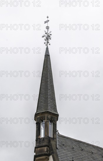 Weather vane on tower, Schulstraße, Marburg, Hesse, Germany