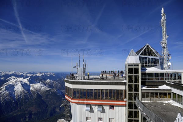 Mountain station of the Zugspitz cable car, Austrian side, municipality of Ehrwald, Reutte district, Tyrol, Austria
