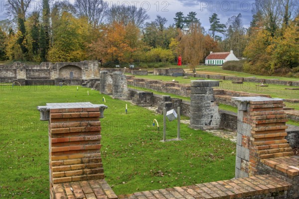 Ruins of the medieval 13th century Abbey of the Dunes, Abdij Ten Duinen, Cistercian monastery at Koksijde, West Flanders, Belgium