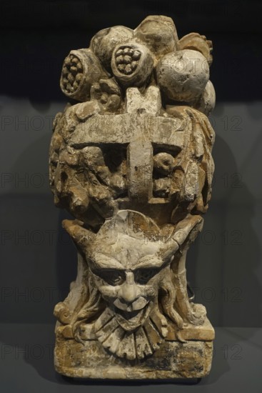 16th century top of sacrament tower at museum of Abbey of the Dunes, Abdij Ten Duinen, Cistercian monastery at Koksijde, West Flanders, Belgium