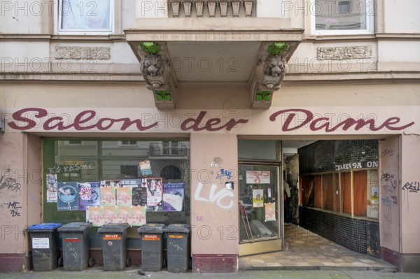 Vacant, former hair salon, Salon der Dame, Lübeck, Hanseatic City of Lübeck, Schleswig-Holstein, Germany