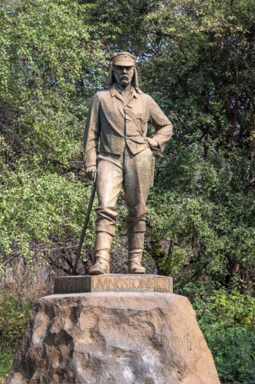 Statue of David Livingstone, near Victoria Falls, Zambezi, Zimbabwe