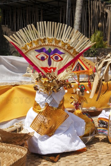 Combustion ceremony (Ngaben), preparation at the cremation site, Ubud, Bali, Indonesia
