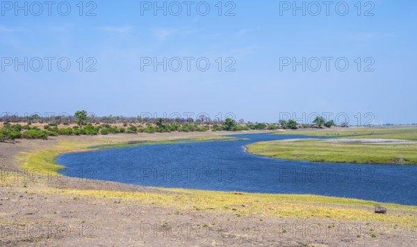 Landscape with Chobe River, Ihaha, Chobe National Park, Botswan