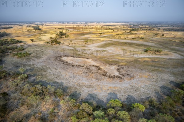 Landscape, aerial view of the Okavango Delta, near Maun, Okavango Delta, Botswana