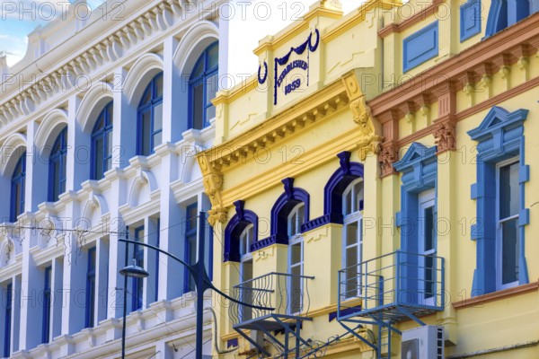 Colorful streets of Timaru downtown hisotirc district, Canterbury Region, New Zeland