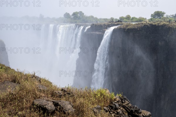 Water plunges into the depths, Victoria Falls, Zimbabwe