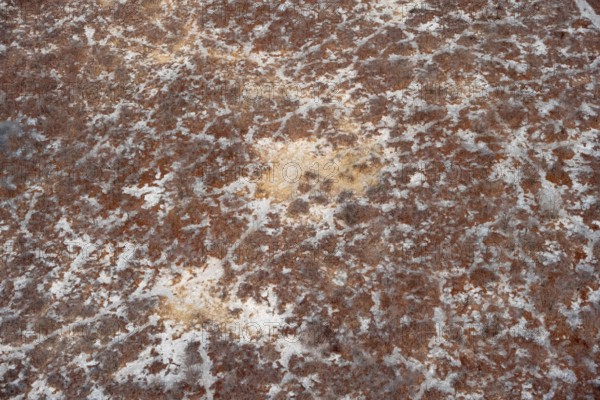 Structure, dry savanna landscape, near Maun, aerial view, Okavango Delta, Botswana