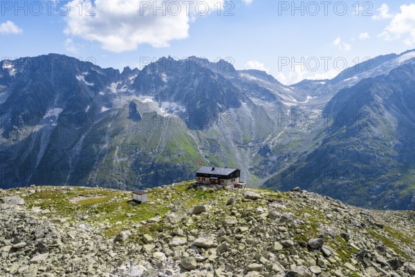 Mountain lodge Bergseehütte, Göscheneralp, Canton of Uri, Switzerland