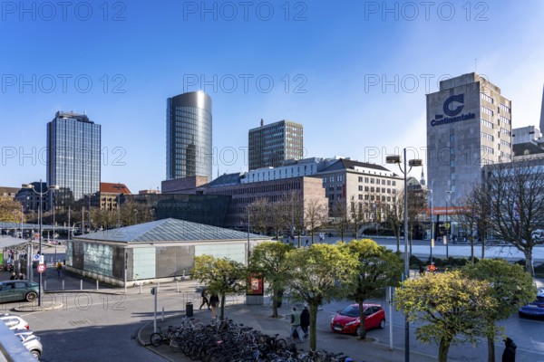 The skyline of downtown Dortmund, North Rhine-Westphalia, Germany
