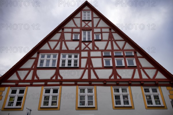 Old timber-frame house, Fischergasse, Fischerviertel, Old Town, Ulm, Baden-Württemberg, Germany