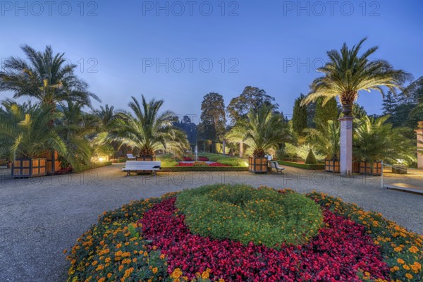 Palmengarten spa park illuminates Bad Pyrmont Germany