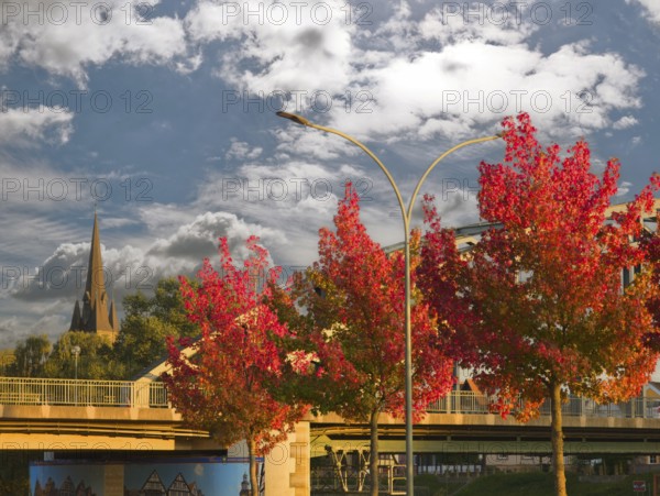 Autumn colors on the Weseranger Rinteln Germany
