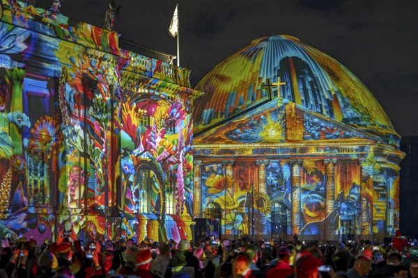Festival of Lights Bebel Platz Saint Hewig's Cathedral. Berlin Germany