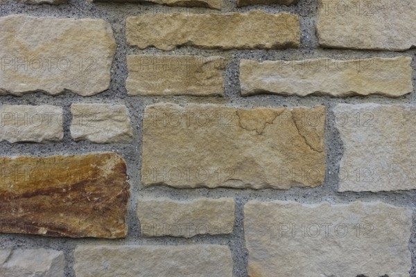 Natural stone wall, wall background, allover pattern, structure, Germany