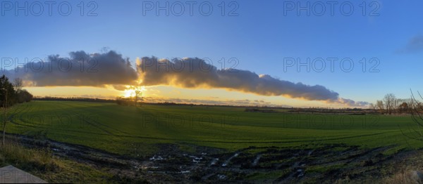 Billwerder, Oberbillwerder, Germany, Europe Hamburg, spatial planning, cityscape, urban planning, building site, urban planning, weather, cloud road, cold air, hair dryer effect, meteorology, cumulus