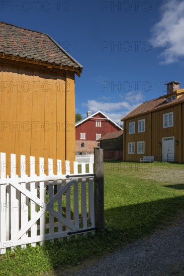 Historic farm building, Maihaugen open-air museum with houses and objects from farms in Gudbrandsdal, Lillehammer am Mjøsa Lake, Innlandet Municipality, Norway