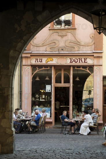 Art Nouveau bakery, Old Town, Colmar, Alsace, France