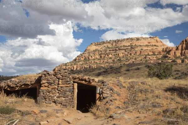 Cisco, Utah - A miner's dugout cabin from the early 1900s remains along the Colorado River in Westwater Canyon