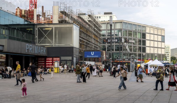 Collection of people on Alexanderplatz, Berlin, Germany