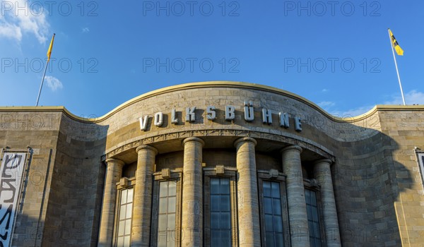 The Volksbühne am Rosa Luxemburg Platz in Berlin Mitte, the stage was created in 1890 during a founding meeting of the Freie Volksbühne association, Berlin, Germany