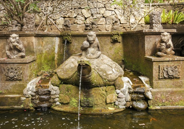 Turtle fountain, Ubud, Bali, Indonesia