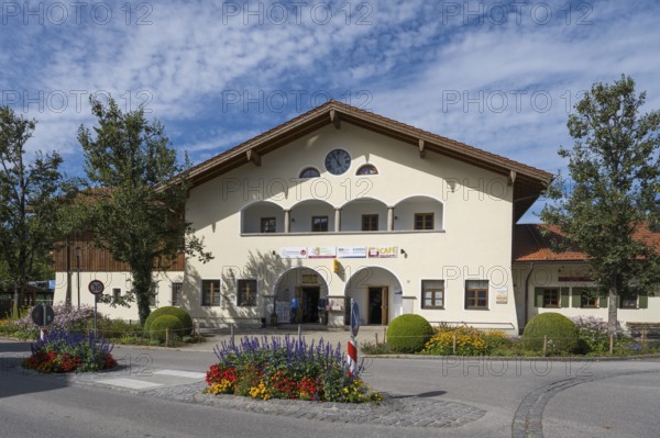 Bayrische Regiobahn railway station, BRB, public transport stop, Lenggries, Tölzer Land, Upper Bavaria, Bavaria, Germany