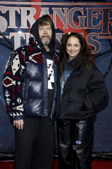 Rea Garvey and Josephine Garvey at the Stranger Things fan event in Hangar 7 at Tempelhof Airport in Berlin on 18.11.2025