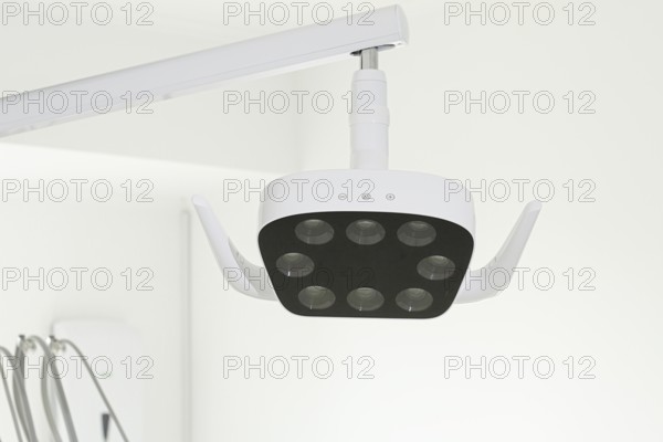 Shadowless dental lamp, dental clinic, no people