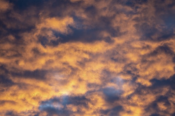 Spectacular cloudy sky at sunset, Hochbrixen, Brixen im Thale, Tyrol, Austria
