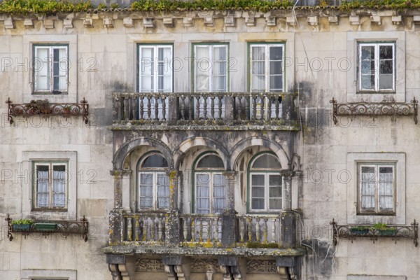 Old house façade in Sintra near Lisbon, part of the Sintra cultural landscape, UNESCO World Heritage Site, Sintra, Portugal